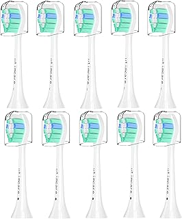 Replacement Toothbrush Heads Compatible with Philips Sonicare Electric Toothbrush, 10 Pack, Refills