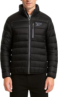 Mens Winter Jacket - Windproof Water Resistant Quilted Winter Coat - Lightweight Insulated Puffer Jacket for Men