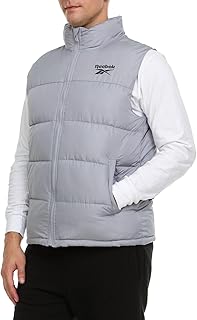 Mens Puffer Vest - Full Zip Midweight Thick Insulated Sleeveless Jacket for Men - Outdoor Quilted Puffer Winter Vest