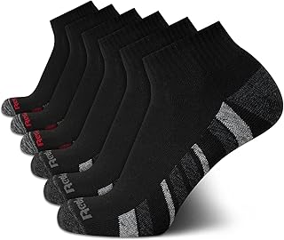 Men's Quarter Socks - 6 Pack Cushion Quarter Cut Ankle Socks for Men - Breathable Men's Athletic Socks (Size: 6-12.5)