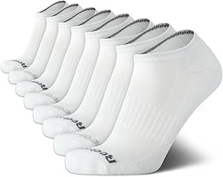 Mens Low Cut Socks - 8 Pack Stretch Performance Basic No Show - Flat Athletic Socks for Men (Shoe Size 6-12.5)