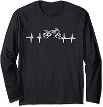 Sponsored Ad - Motorcycle Heartbeat - Rider Sport Bike Biker Superbike Long Sleeve T-Shirt