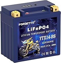 Sponsored Ad - YTX14-BS Lithium Motorcycle Battery, ATV Battery 12V 8AH 600CCA Compatible with Yamaha Scooter Snowmobile Jet Ski, Scooter, PWC & More