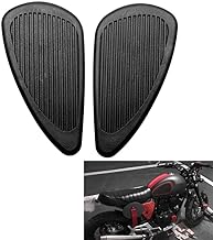 Motorcycle Fuel Tank Knee Pad, Vintage Tank Side Panels Protector Stickers Universal Gas Petrol Tank Knee Pads(Black2)
