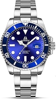 Mens Watches Stainless Steel Waterproof Analog Quartz Watch for Men with Date Luminous Fashion Wristwatch