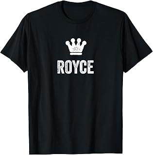 Royce the King / Crown & Name Design for Men Called Royce T-Shirt