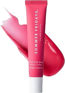 Tinted Lip Butter Balm - Conditioning Vegan Lip Balm for Instant Moisture, Shine & Hydration - Sheer-Tinted, Soothing Skincare - Pink Guava (.5 Oz)