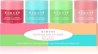 Lip Mask Set, 4PCS Lip Sleeping Mask Overnight Treatment Lip Care Products, Moisturize & Nourish, Cracked Dry Lips, Intense Hydration with Shea Butter (SET)