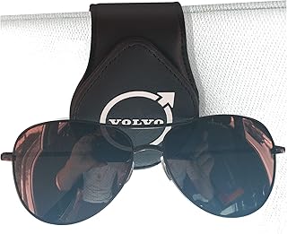 Sunglasses Holder for Volvo Car Visor Leather Eyeglasses Hanger Mount Sunglass Clip for XC40/60/90 V60/90 S60/90 Car Accessories