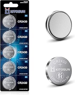 CR2430 3V Lithium Coin Battery – CR 2430 Lithium Cell Button Batteries Replacement for Volvo Car Key Fob Remote Control Fossil Hybrid Smart Watch Clock Radio Security System (5Pcs)