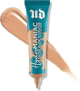 Hydromaniac Dewy Foundation, Hydrating Tinted Moisturizer for Dry Skin, Buildable Medium Coverage, with Kombucha Filtrate & Marula Oil, Non-comedogenic, Vegan, Cruelty-free - 1.1 fl oz