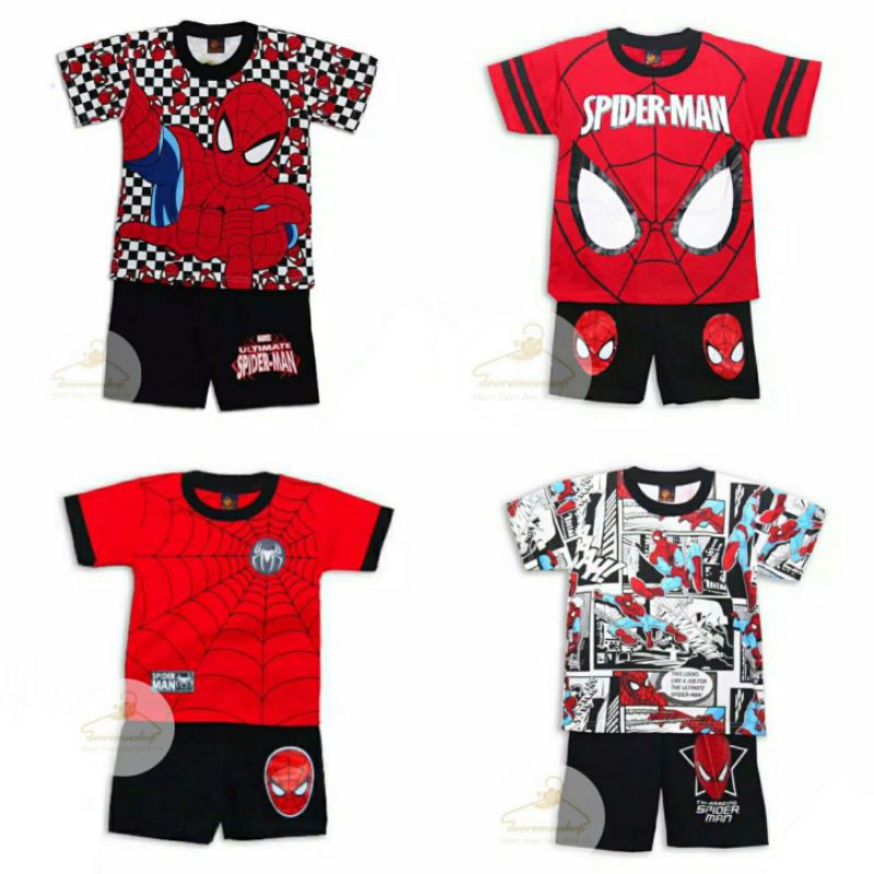 Hym spidermen Short Suit/spider Shirt/Children's Daily Suit