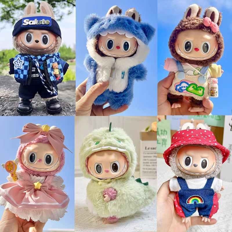 Labubu Time To Chill Filled Doll Clothes Cos Gift Handmade Mini Jumpsuits For Labubu Macaron Clothes Only Selling Clothes