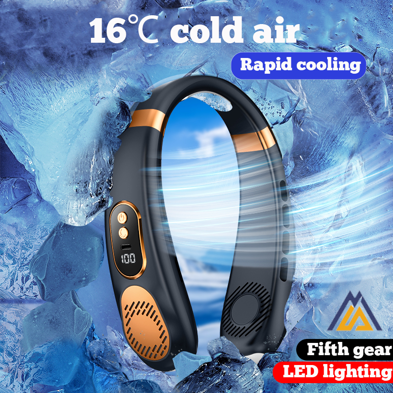 SG STOCK  portable fan neck fan fan 3-speed silent strong wind  Mini Handheld Fan Hands-free Neck Fan Rechargeable Battery Small Fan 3000mAh Battery USB Rechargeable Outdoor fan